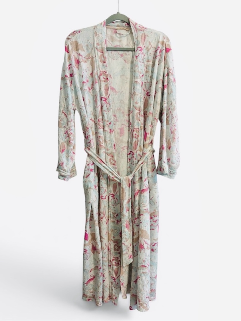 Soft Surroundings Floral Maxi Robe Pockets Feminine Cottage